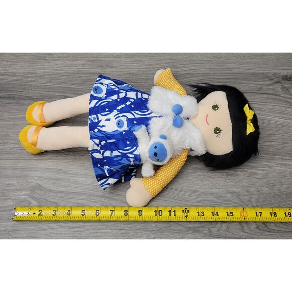 Rare Scentsy 17"‎ BK Hair BL Dress Buddy Doll Yuna w/ Boris the Yeti Mini Plush - Picture 14 of 14